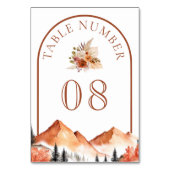 テラコッタマウンテンフォレストアー結婚チズ テーブルナンバー (正面)