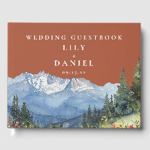 テラコッタマウンテンフローラルウェディングフォト