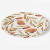 テラコッタマスタードイエローフローラ ペーパープレート (アングル)