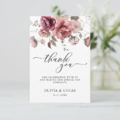 テラコッタマルサラブルゴーニュフローラ秋の結婚式 サンキューカード (スタンド正面)