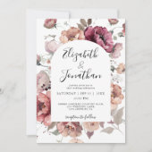 テラコッタマルサラブルゴーニュ秋QRコード結婚ズ 招待状 (正面)