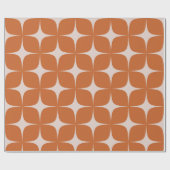 テラコッタミッドセンチュリーモダンボエレガントホ ラッピングペーパー (フラット)