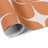 テラコッタミッドセンチュリーモダンボエレガントホ ラッピングペーパー (ロールコーナー)