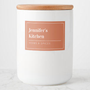 テラコッタミニマモダンリストキッチン フードラベル