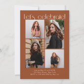 テラコッタミニマモダンリスト5アーチピック卒業 招待状 (裏面)