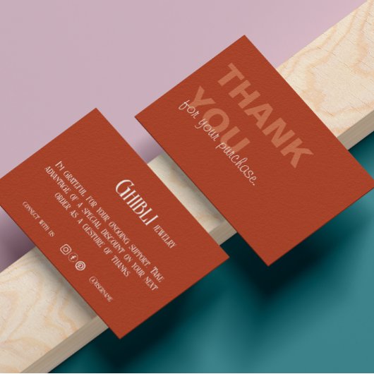 テラコッタミニマリストご購入ありがとうございます 名刺