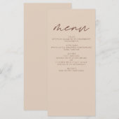 テラコッタミニマリストエレガントボホモダン結婚ズ メニュー (正面/裏面)