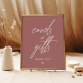 テラコッタミニマリストカード&ギフトサイン ポスター