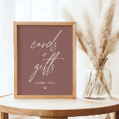 テラコッタミニマリストカード&ギフトサイン ポスター