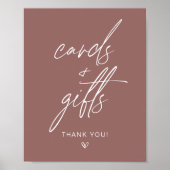 テラコッタミニマリストカード&ギフトサイン ポスター (正面)