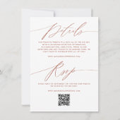 テラコッタミニマリストダブルサイド結婚ズ 招待状 (裏面)