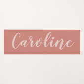 テラコッタミニマリストパーソナライズされた書 ヨガマット (正面(横))