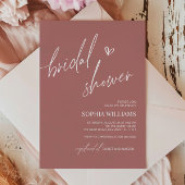 テラコッタミニマリストブライダルシャワー招待 招待状