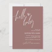 テラコッタミニマリストベビーシャワー招待状 招待状 (正面)