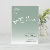 テラコッタミニマリスト書道結婚脚本 招待状 (スタンド正面)