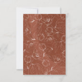 テラコッタミニマリストBohoフローラ日付を保存 セーブザデート (裏面)