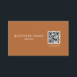 テラコッタミニマリストQRコードビジネスカード 名刺<br><div class="desc">背景とQRコードをモダン備えたビジネス用の美し無地のい名刺。QRコードを挿入すると、誰でもスキャンして直接あなたのウェブサイトや予約サイトに行くことができる。すべての文字は任意のビジネスに合わせて編集可能。</div>