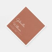 テラコッタミニマルエレガントリストスクリプト スタンダードランチョンナプキン (角)