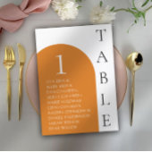 テラコッタミニマルテーブル番号座席表 招待状