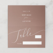 テラコッタミニマル結婚のテーブル番号 プレイスカード (外部開封)