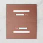 テラコッタミニマル結婚リスト座席表 プレイスカード (外部開封)