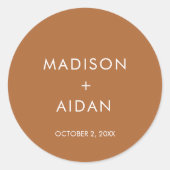 テラコッタミニマル結婚式の引き出物 ラウンドシール (正面)