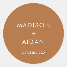 テラコッタミニマル結婚式の引き出物 ラウンドシール