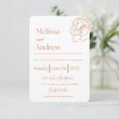 テラコッタミニマル結婚式招待状 招待状 (スタンド正面)