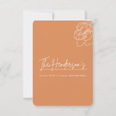 テラコッタミニマル結婚式招待状 招待状 (裏面)
