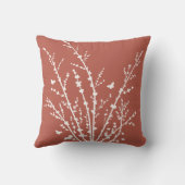 テラコッタミニマル蝶と枝 クッション (裏面)