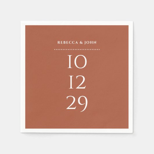 テラコッタミニマル賞特別賞日結婚付 スタンダードカクテルナプキン (正面)