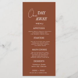 テラコッタミニマル1日リハーサル遠くにディナー メニュー