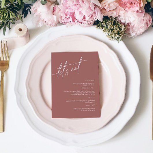 テラコッタミニマ結婚リストのメニューカード メニュー