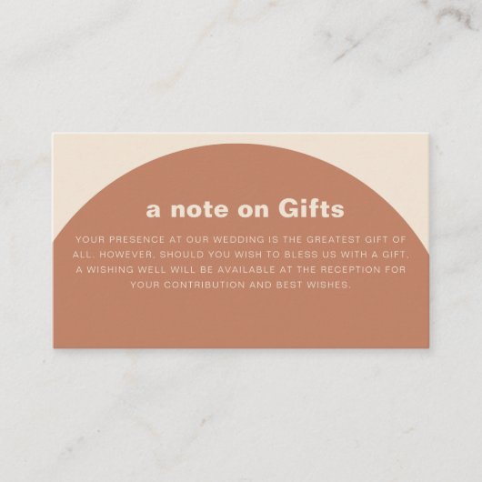 テラコッタミニマ結婚リストの願い井戸 エンクロージャーカード (正面)