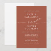 テラコッタミニマ結婚リスト 招待状 (正面/裏面)