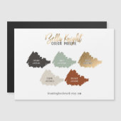 テラコッタミントグリーン&金ゴールドカラーパレットカード (正面/裏面)