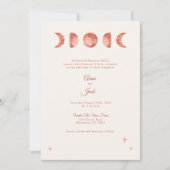 テラコッタムーンフェイズボホ結婚式招待状 招待状 (正面)