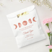 テラコッタムーンフェイズ結婚式の引き出物バッグ フェイバーバッグ (封をした状態)