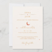 テラコッタムーン&スターズシアルウェディング招待 招待状 (正面)