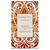 テラコッタメエレガントキシカンタラベラ結婚式の引き出物 スモールペーパーバッグ (裏面)