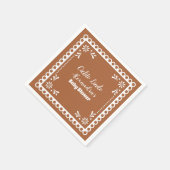 テラコッタメキシカンシエリートリンド赤ちゃんシャワー スタンダードカクテルナプキン (角)