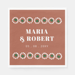 テラコッタメキシコボホバロ結婚ズ スタンダードランチョンナプキン