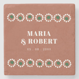 テラコッタメキシコボホバロ結婚ズ ストーンコースター