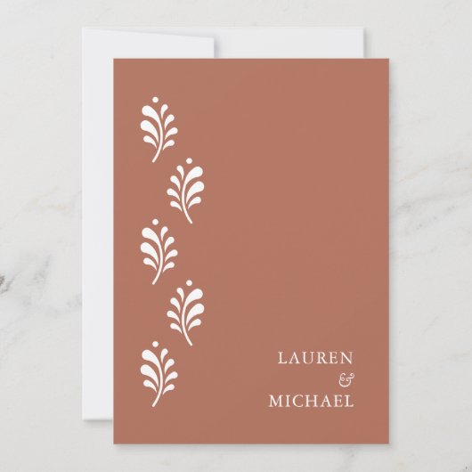 テラコッタメキシコ結婚式招待状 招待状 (裏面)