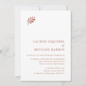 テラコッタメキシコ結婚式招待状 招待状 (正面)