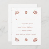 テラコッタメキシコRSVPカード 招待状 (正面/裏面)