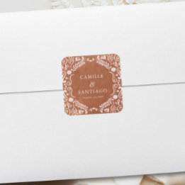 テラコッタメキシ結婚コパペル・ピカド スクエアシール