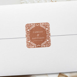 テラコッタメキシ結婚コパペル・ピカド スクエアシール