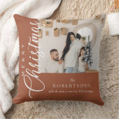 テラコッタメリークリスマスフォト クッション (ブランケット)