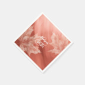 テラコッタメープル離れ秋の結婚式 スタンダードカクテルナプキン (角)